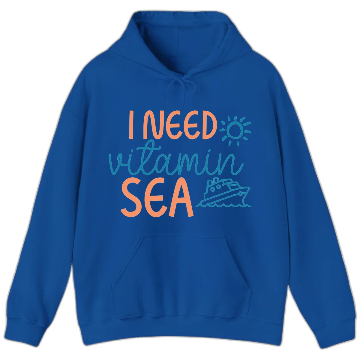 I Need Vitamin Sea Cruise Vacation Hoodie in Royal