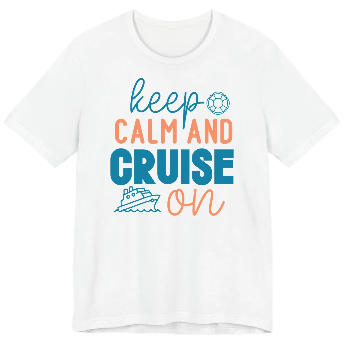 Keep Calm and Cruise On Premium T-Shirt in White