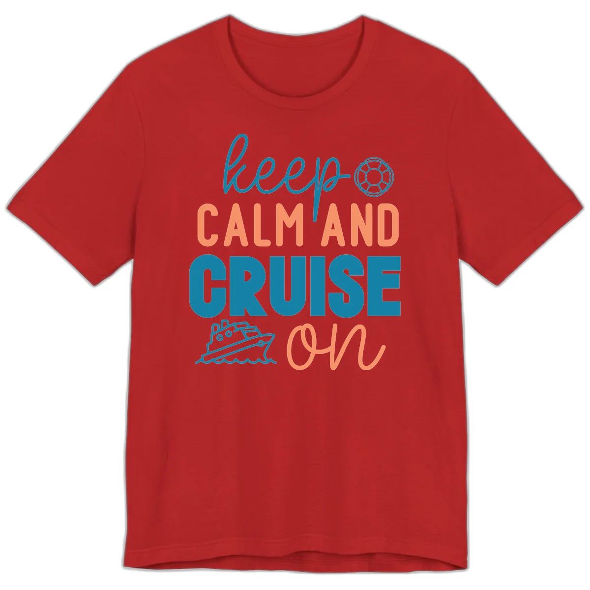 Keep Calm and Cruise On Premium T-Shirt in Red