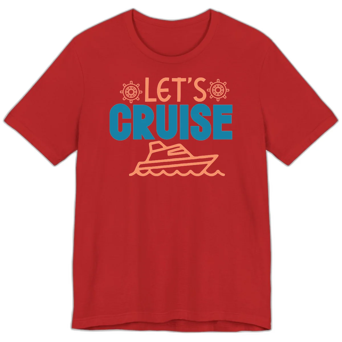 Let's Cruise Nautical Yacht Premium T-Shirt in Red