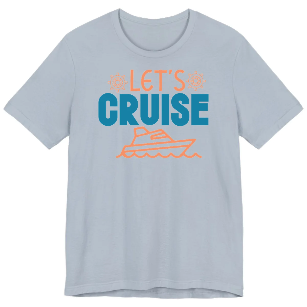 Let's Cruise Nautical Yacht Premium T-Shirt in Light Blue