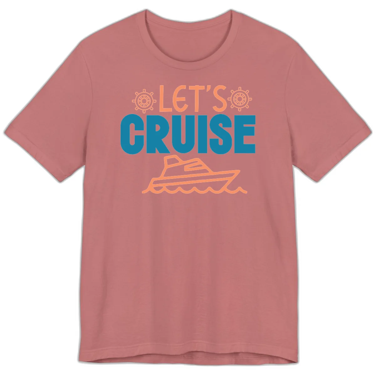 Let's Cruise Nautical Yacht Premium T-Shirt in Mauve