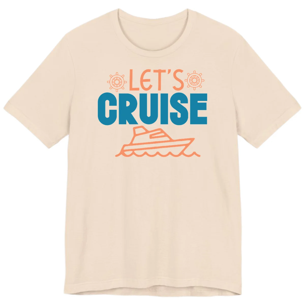 Let's Cruise Nautical Yacht Premium T-Shirt in Soft Cream