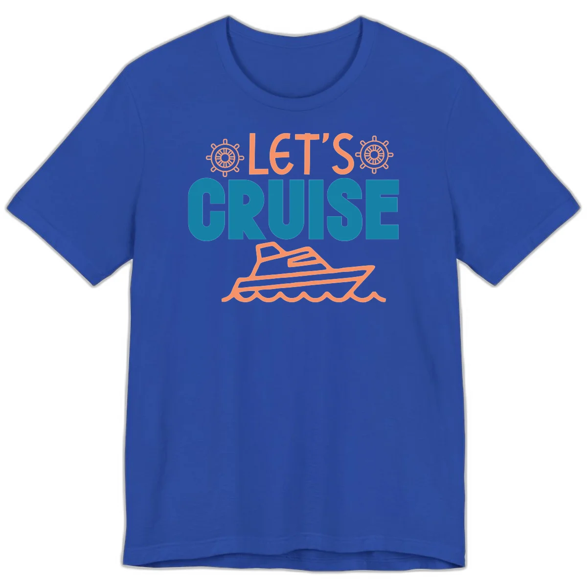 Let's Cruise Nautical Yacht Premium T-Shirt in True Royal