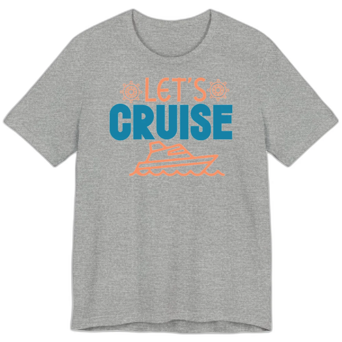 Let's Cruise Nautical Yacht Premium T-Shirt in Athletic Heather