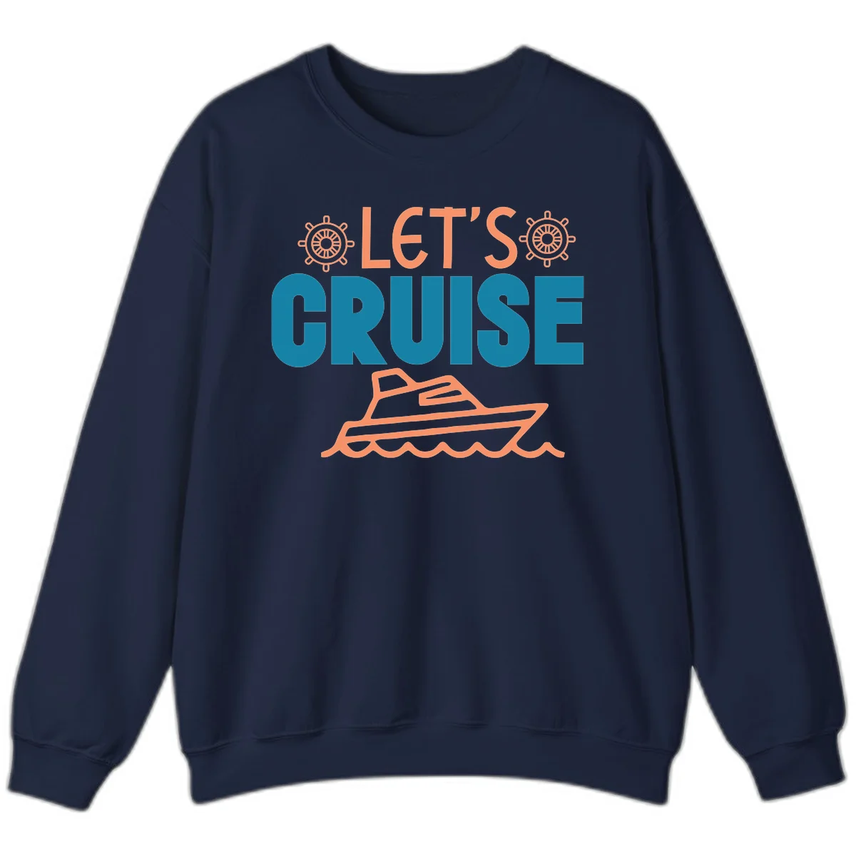 Let's Cruise Nautical Vacation Sweatshirt in Navy
