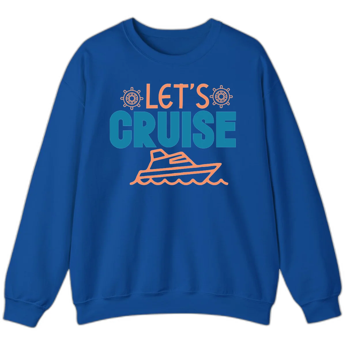 Let's Cruise Nautical Vacation Sweatshirt in Royal