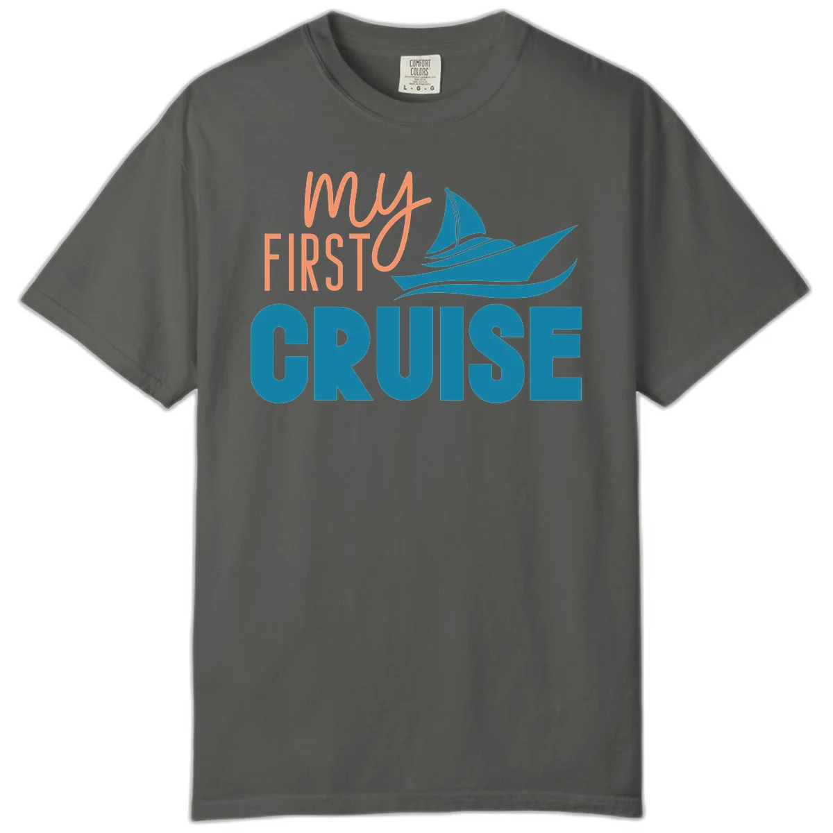 My First Cruise Comfort Color Tee for First-Timers in Pepper