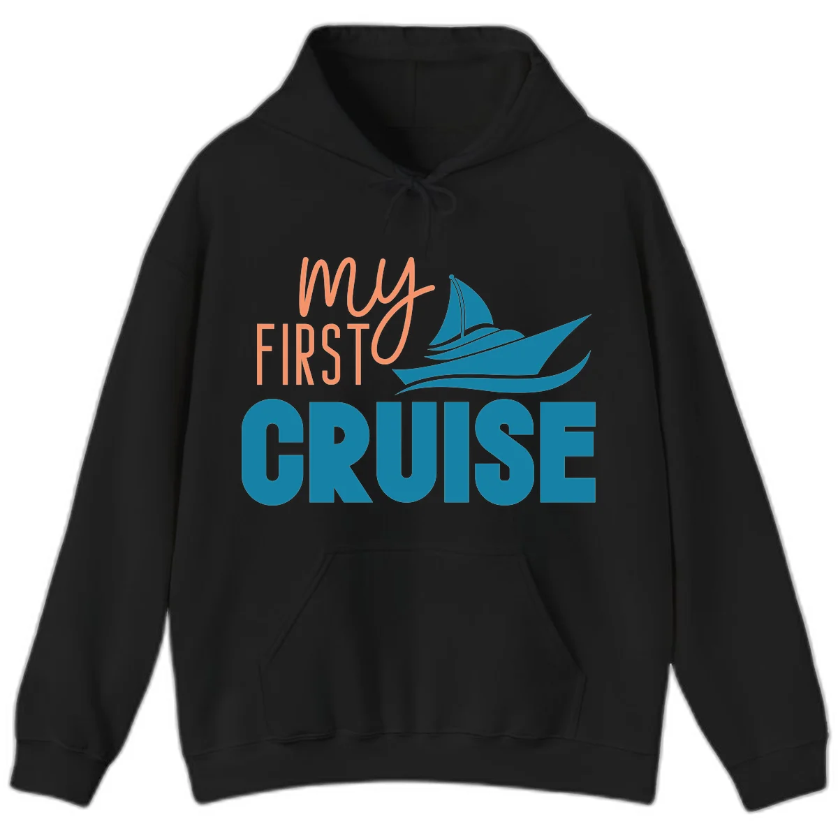 My First Cruise Hoodie for Your Maiden Voyage in Black
