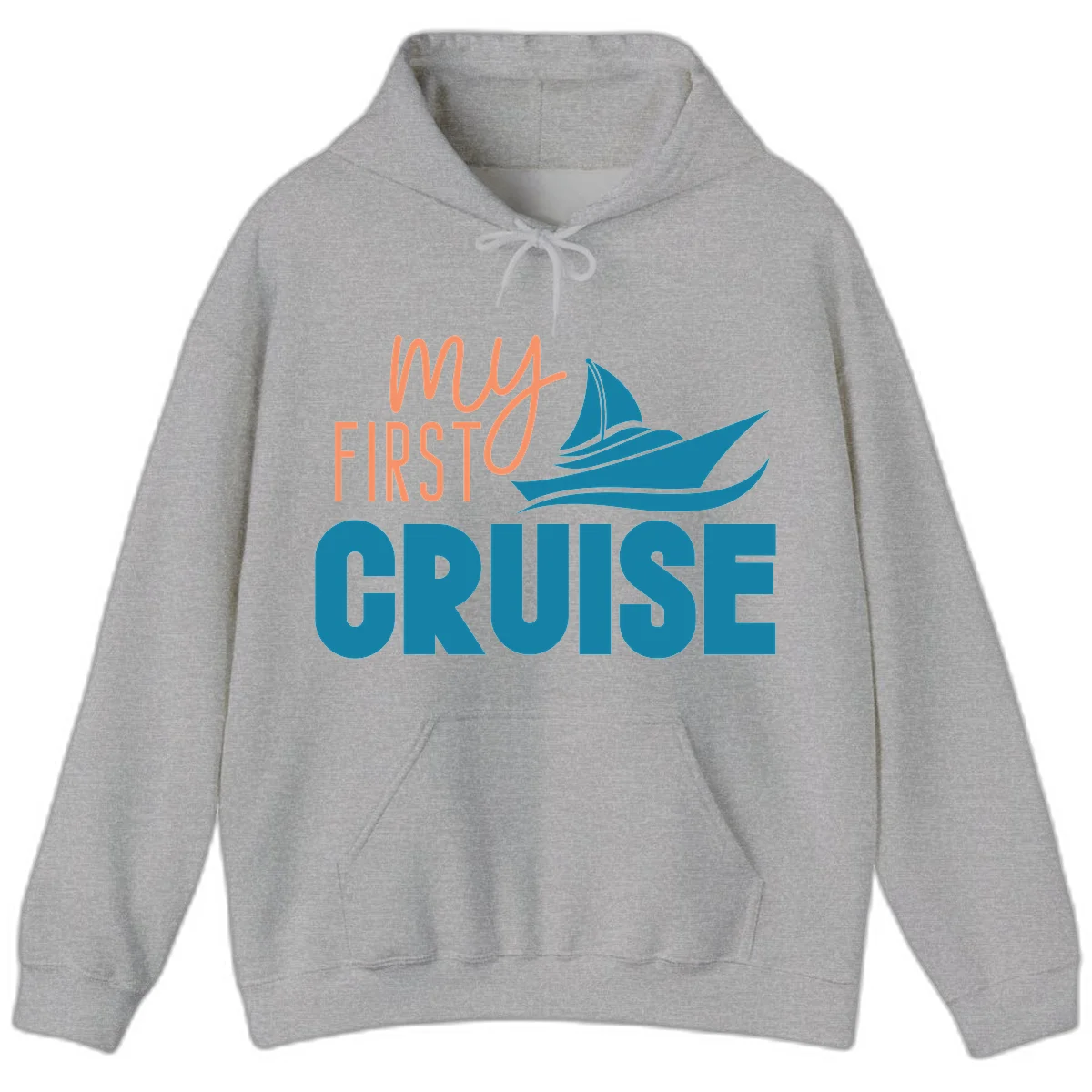 My First Cruise Hoodie for Your Maiden Voyage in Sport Grey