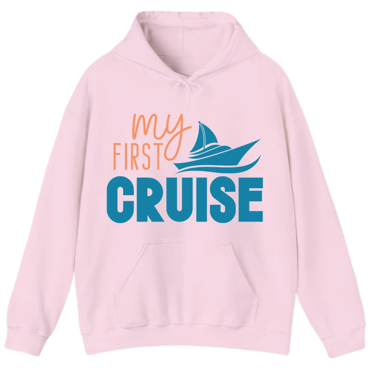 My First Cruise Hoodie for Your Maiden Voyage in Light Pink