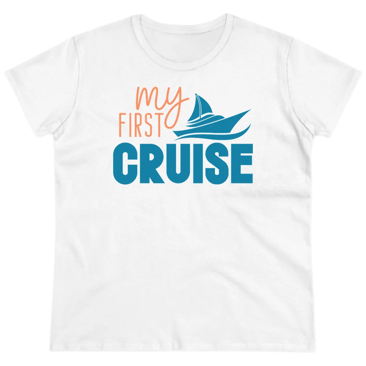 My First Cruise Ladies Tee for Her Maiden Voyage in White