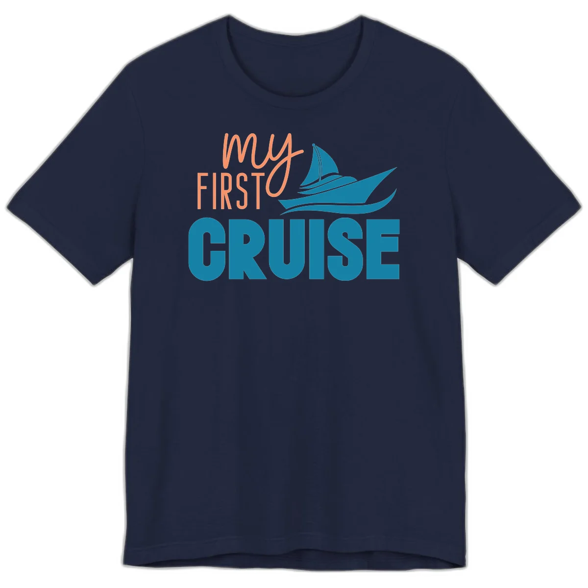 My First Cruise Premium T-Shirt for Maiden Voyage in Navy