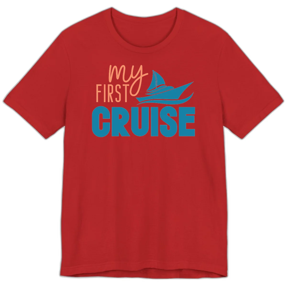 My First Cruise Premium T-Shirt for Maiden Voyage in Red