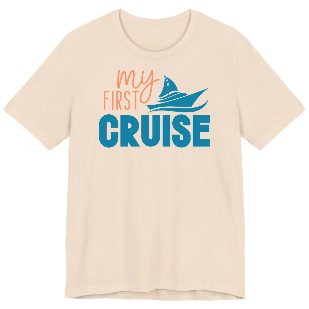 My First Cruise Premium T-Shirt for Maiden Voyage in Soft Cream