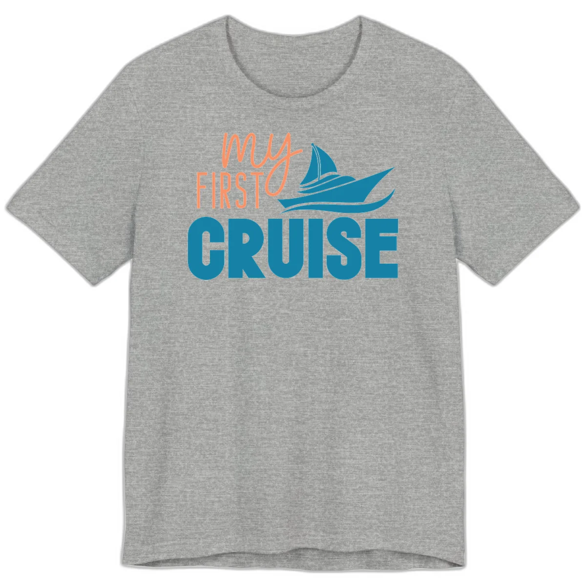 My First Cruise Premium T-Shirt for Maiden Voyage in Athletic Heather