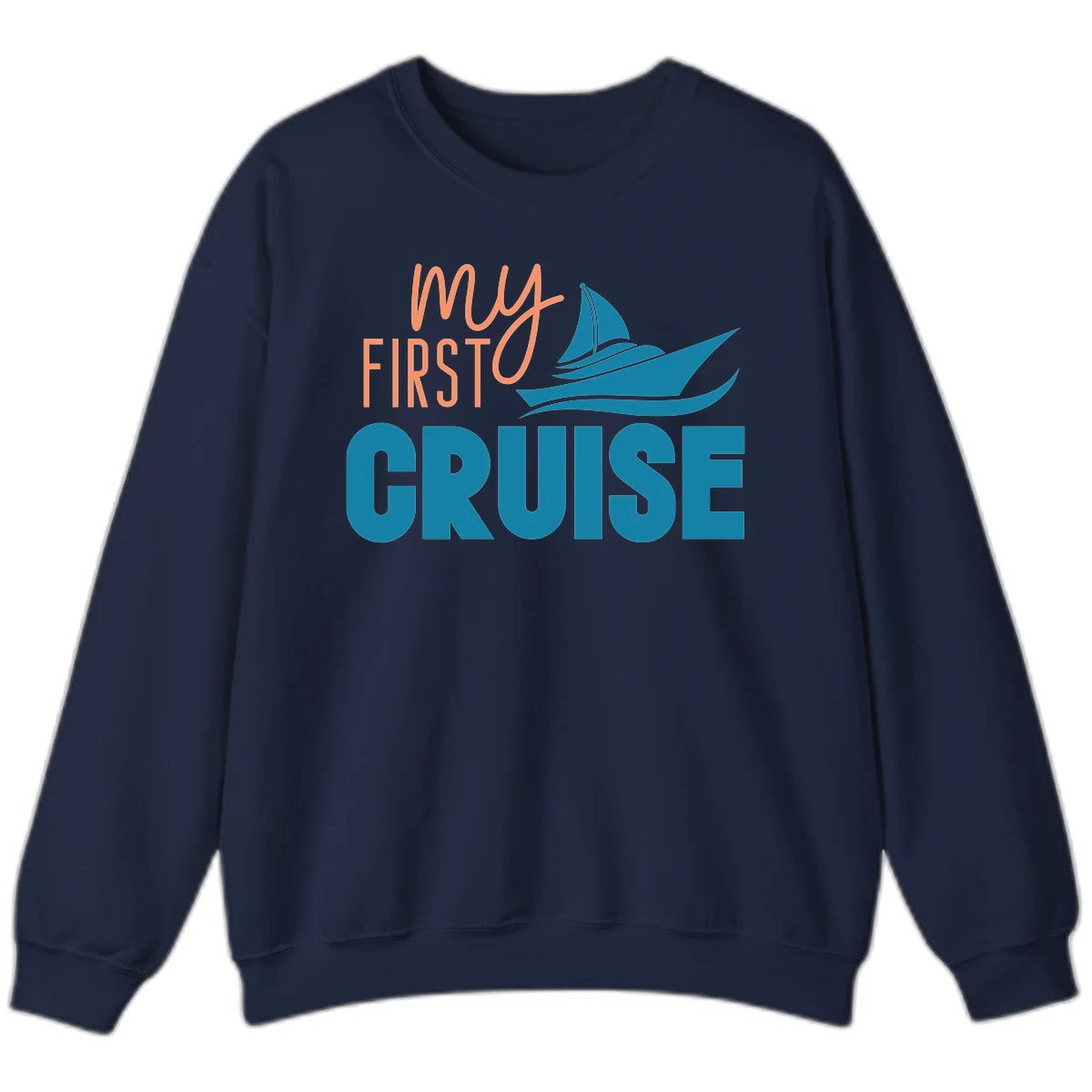 My First Cruise Crewneck Sweatshirt for Cozy Trips in Navy