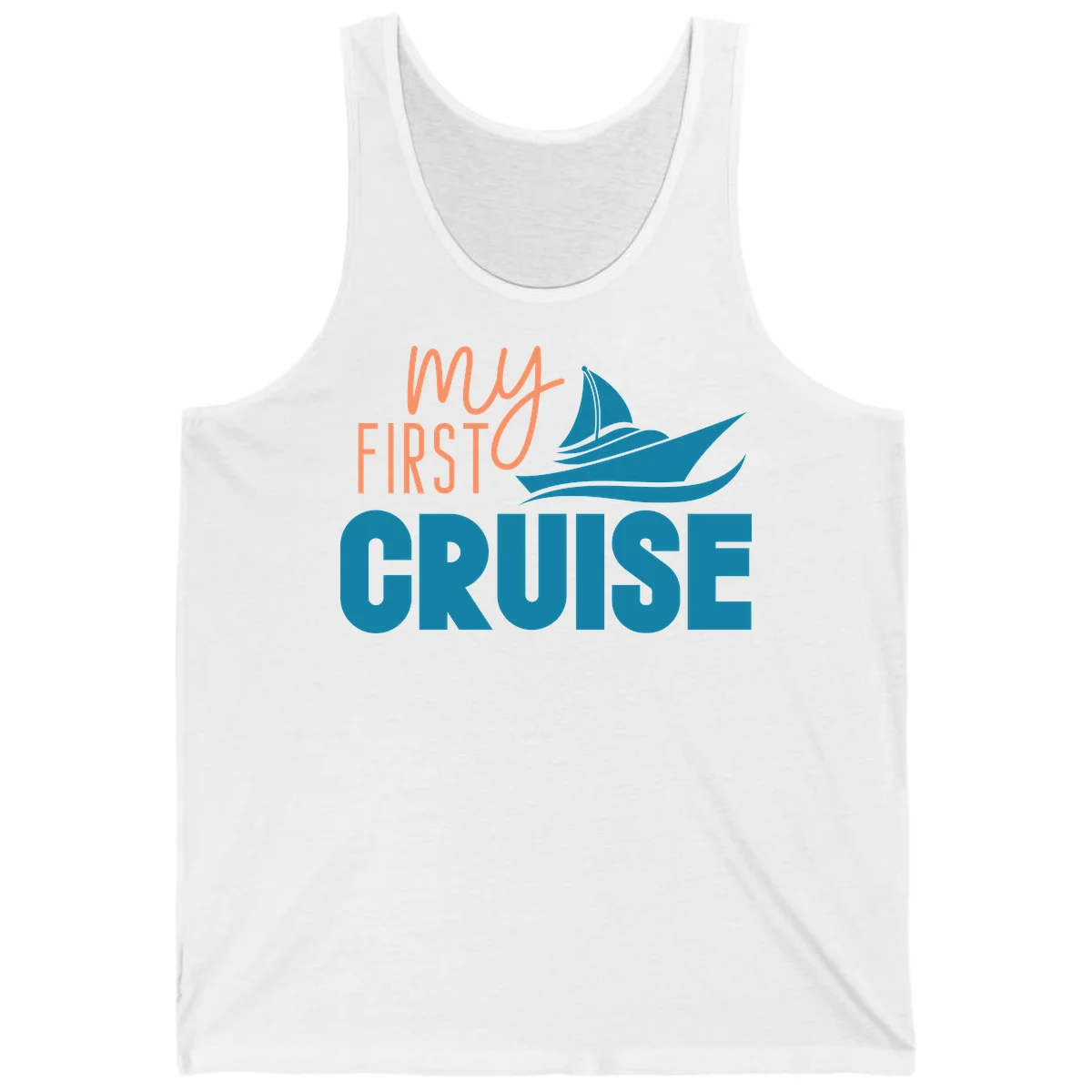 My First Cruise Tank Top for Sunny Adventures in White