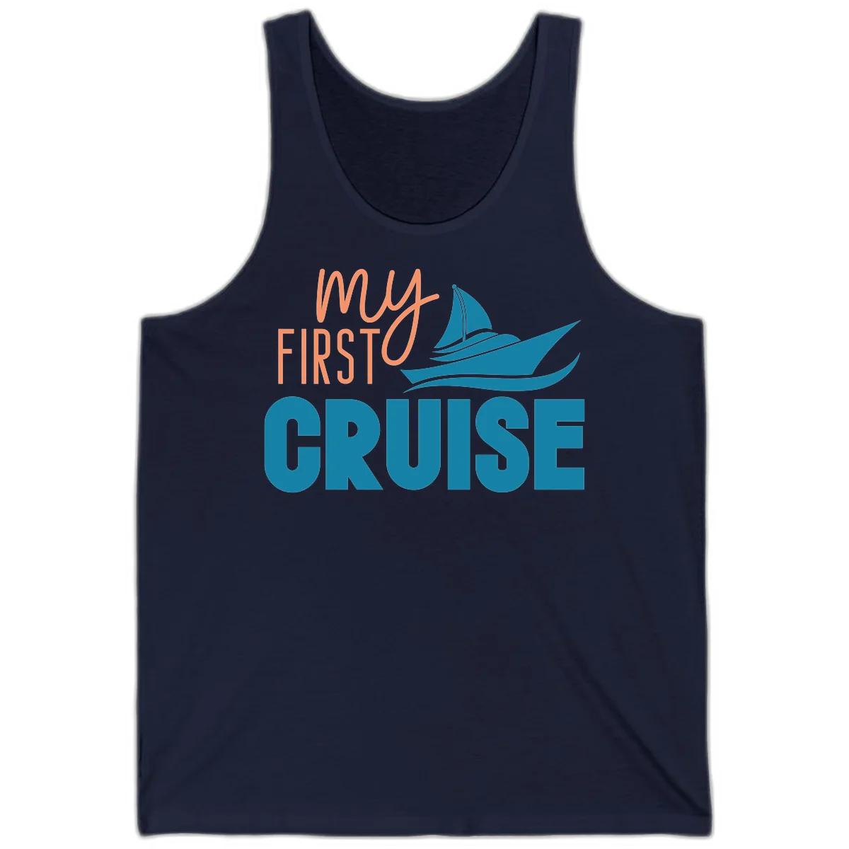 My First Cruise Tank Top for Sunny Adventures in Navy