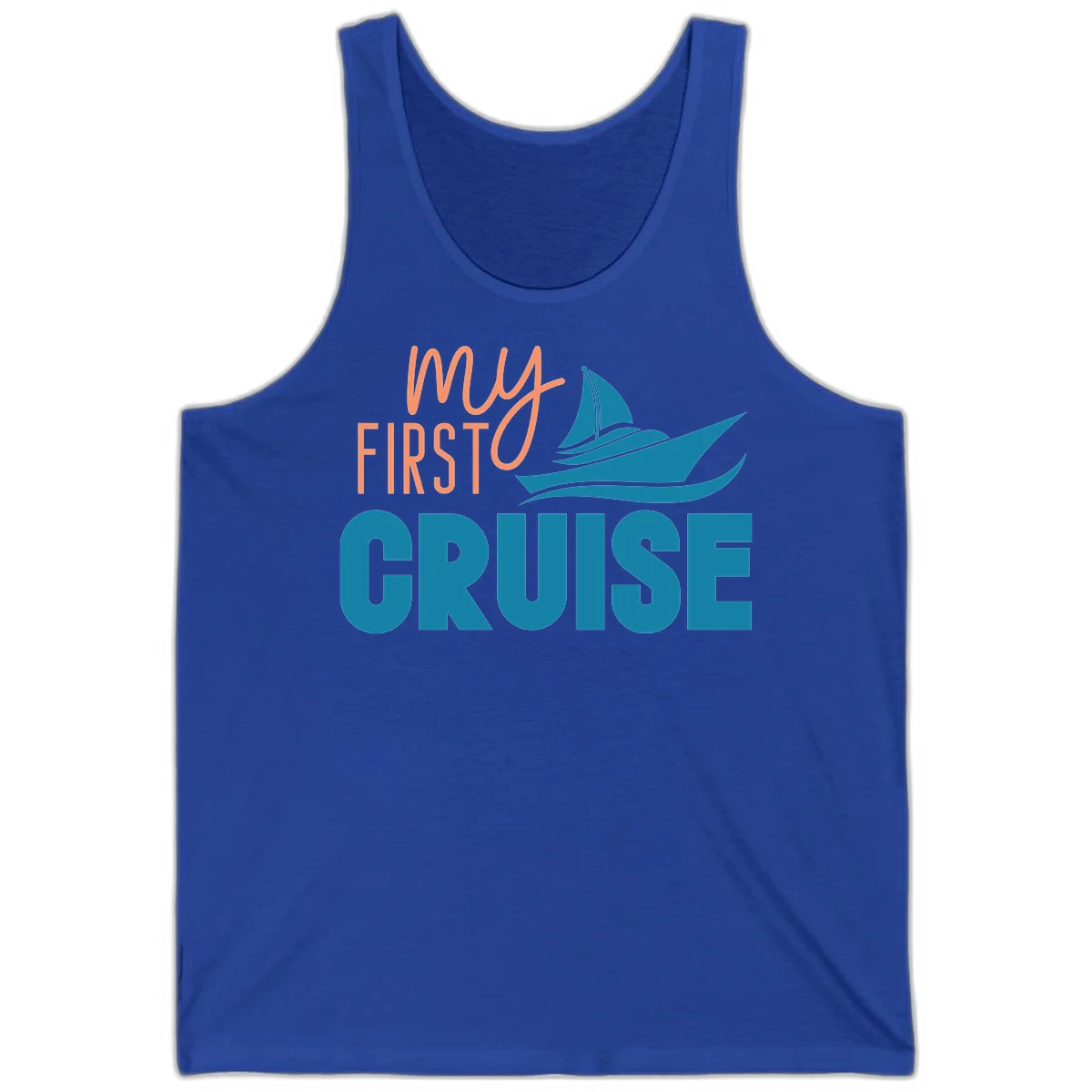 My First Cruise Tank Top for Sunny Adventures in True Royal
