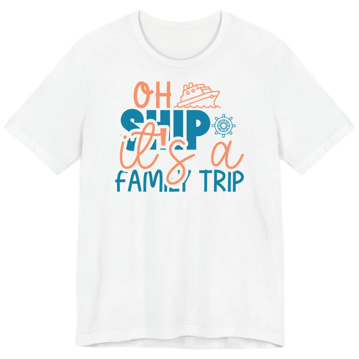 Oh Ship Family Cruise Trip Premium T-Shirt in White
