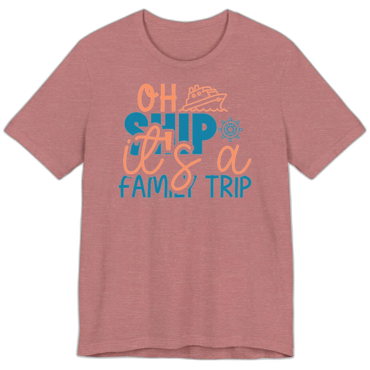 Oh Ship Family Cruise Trip Premium T-Shirt in Heather Mauve