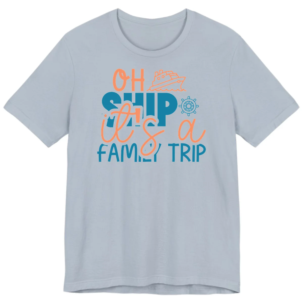 Oh Ship Family Cruise Trip Premium T-Shirt in Light Blue