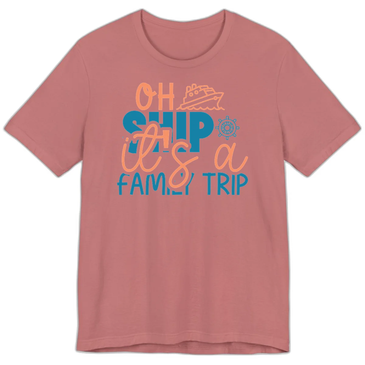 Oh Ship Family Cruise Trip Premium T-Shirt in Mauve