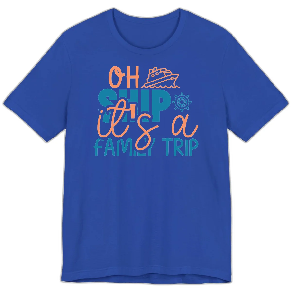 Oh Ship Family Cruise Trip Premium T-Shirt in True Royal