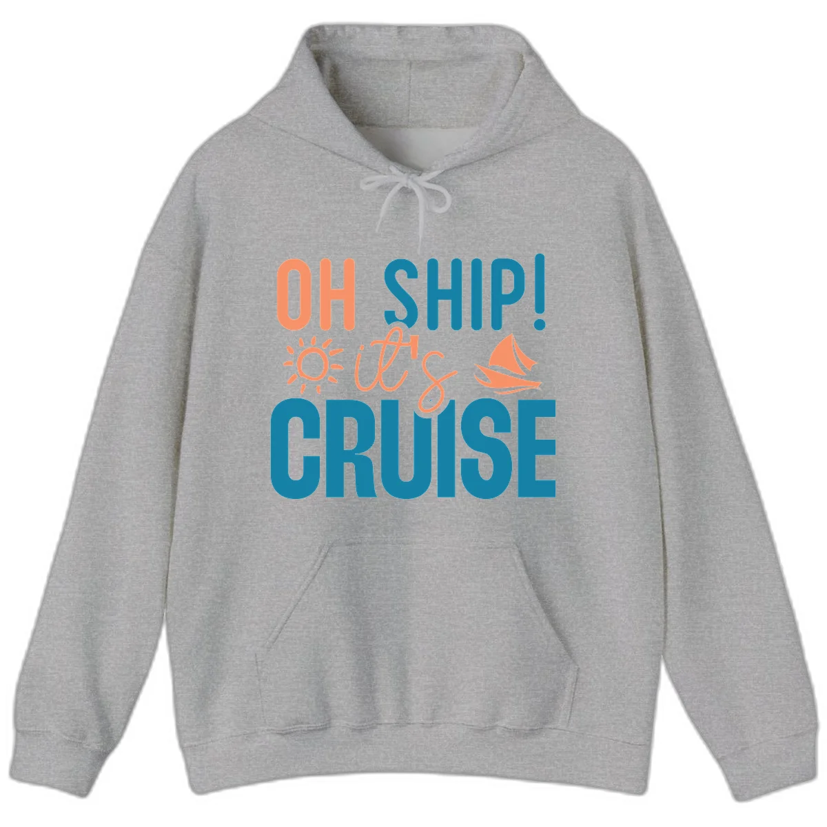 Oh Ship We're On A Cruise Hoodie in Sport Grey