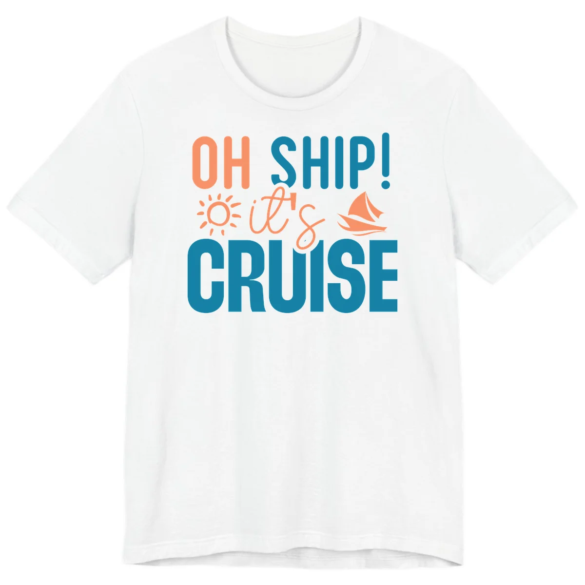 Oh Ship We're On A Cruise Premium T-Shirt in White