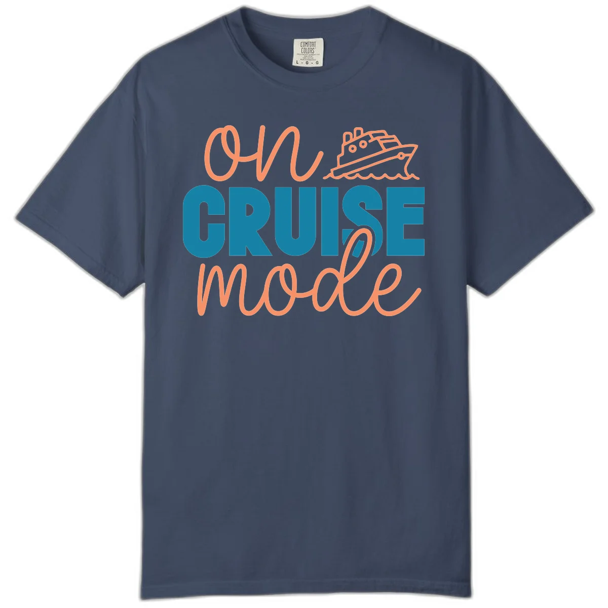 Ahoy Cruise Mode Comfort Color T-Shirt in Midnight