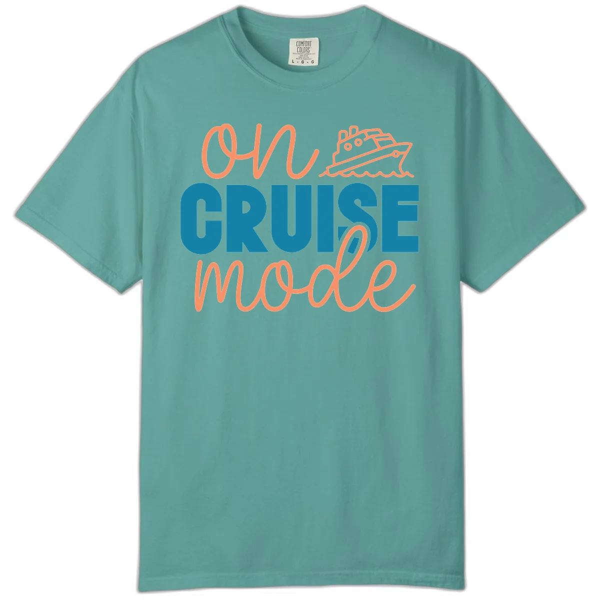 Ahoy Cruise Mode Comfort Color T-Shirt in Seafoam