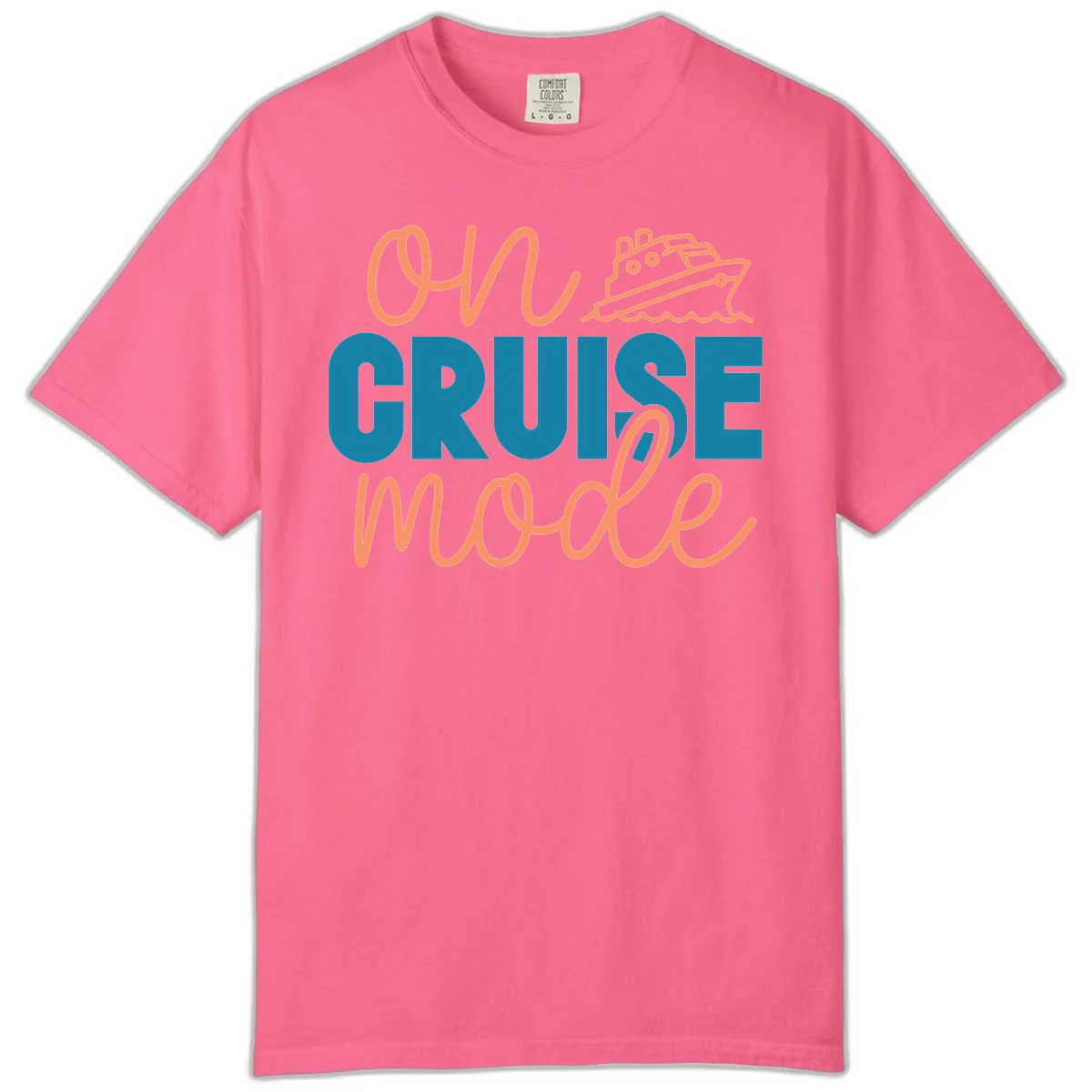Ahoy Cruise Mode Comfort Color T-Shirt in Crunchberry