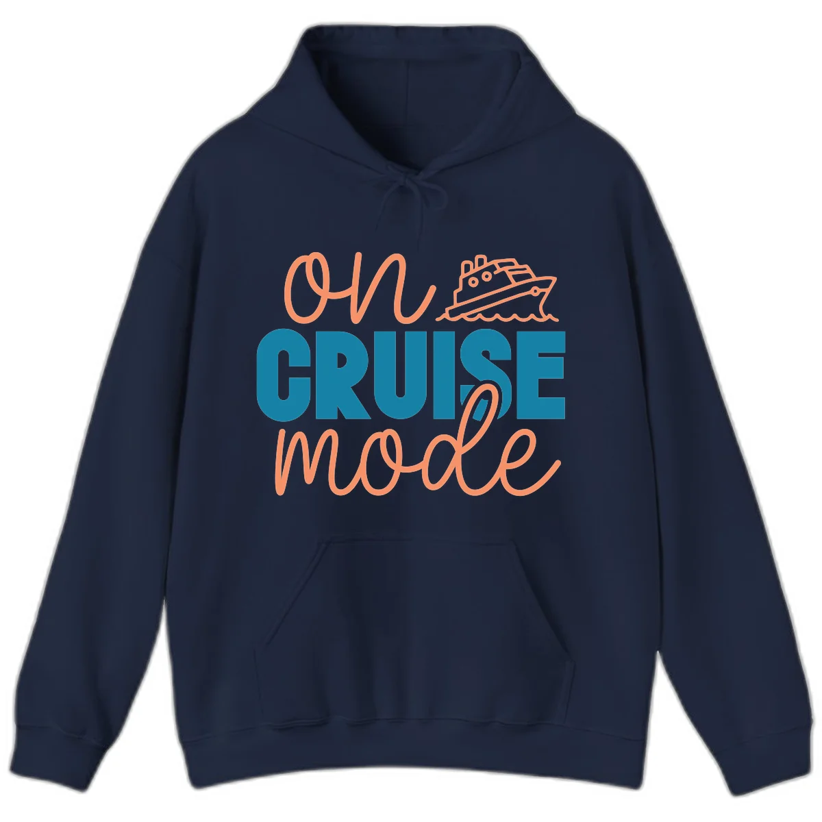 Ahoy Cruise Mode Hoodie in Navy
