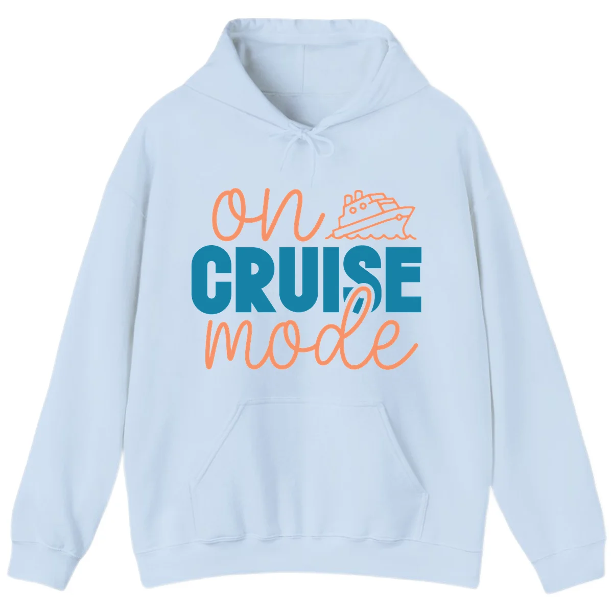 Ahoy Cruise Mode Hoodie in Light Blue