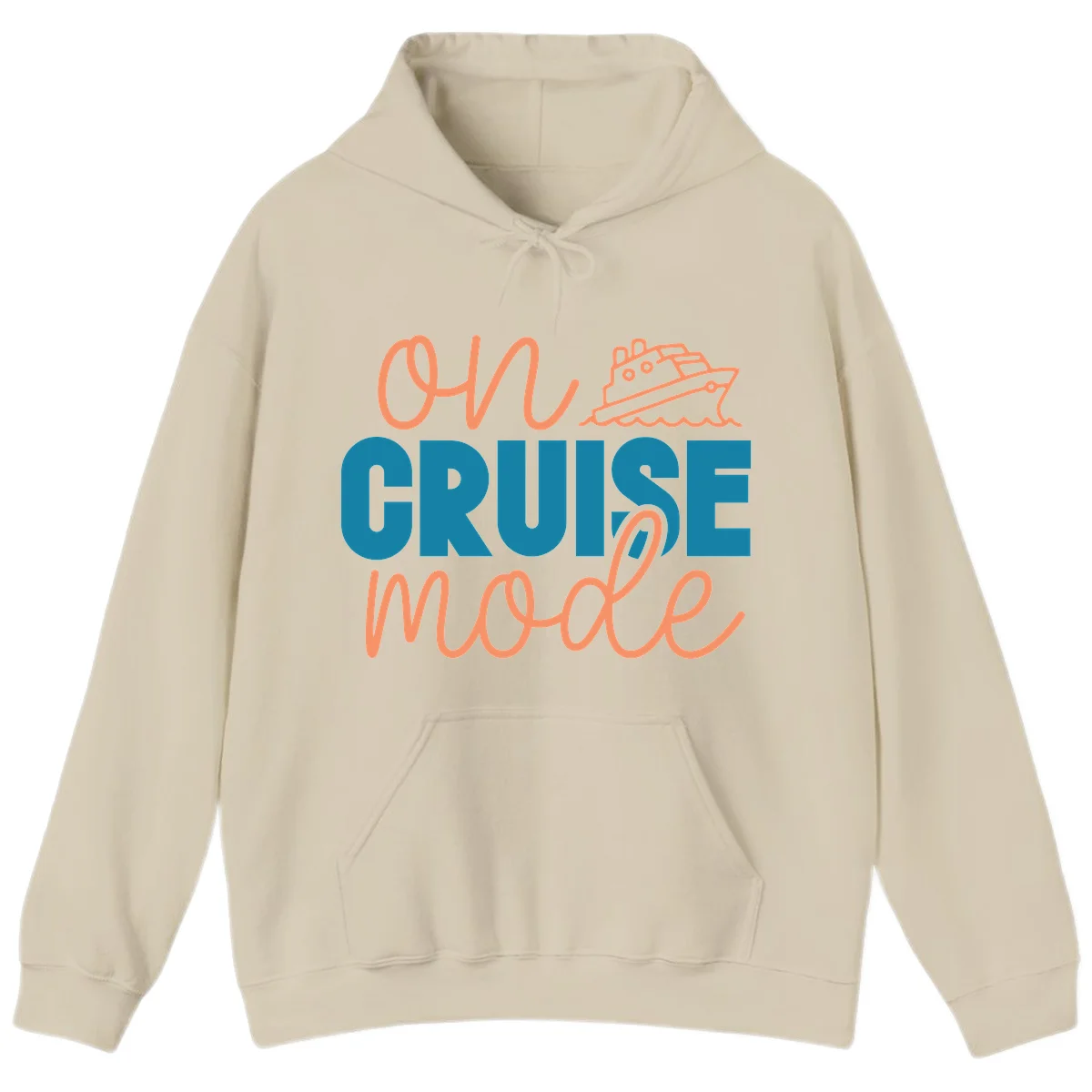 Ahoy Cruise Mode Hoodie in Sand