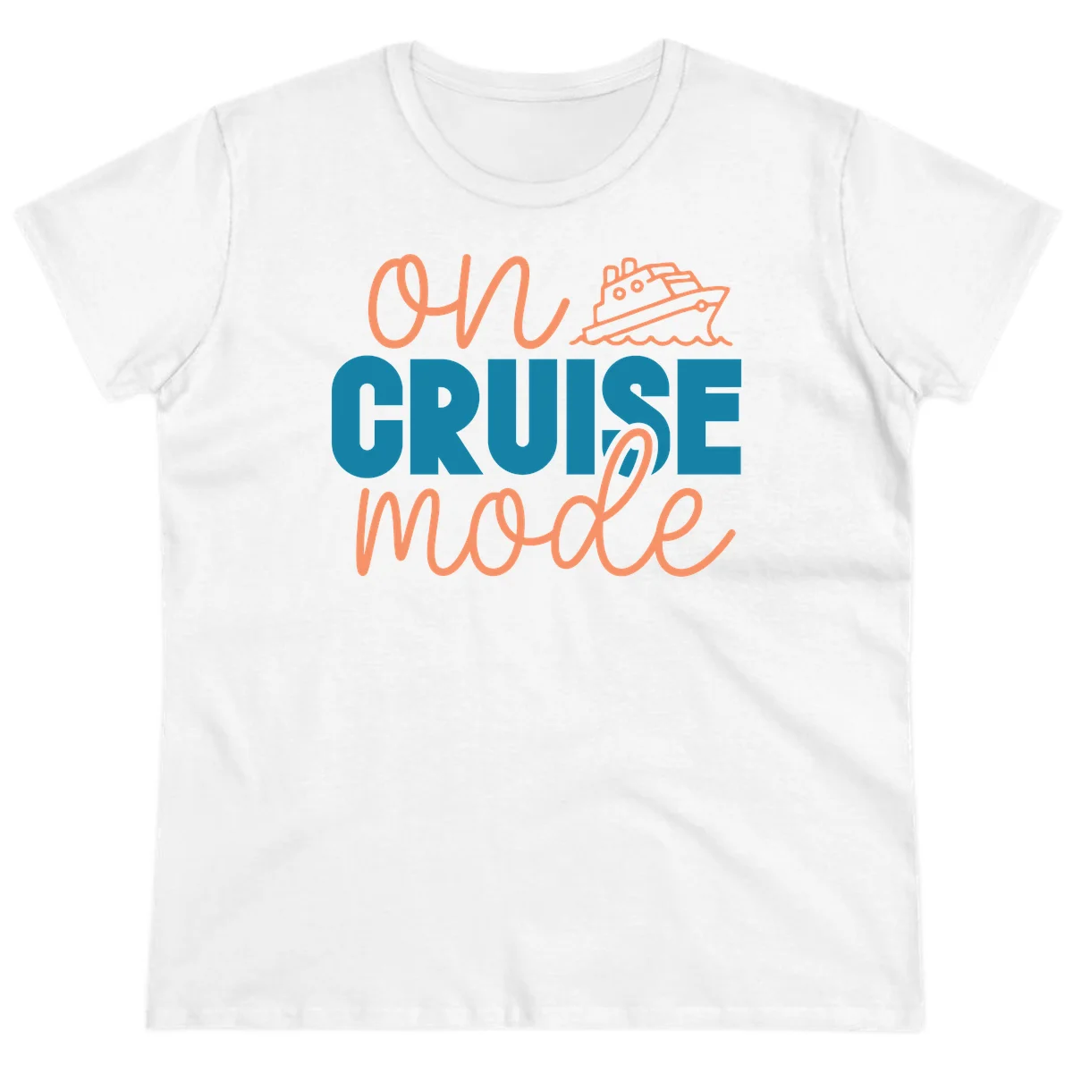 Ahoy Cruise Mode Ladies Tee in White