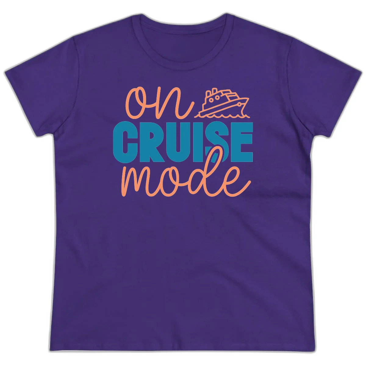 Ahoy Cruise Mode Ladies Tee in Purple