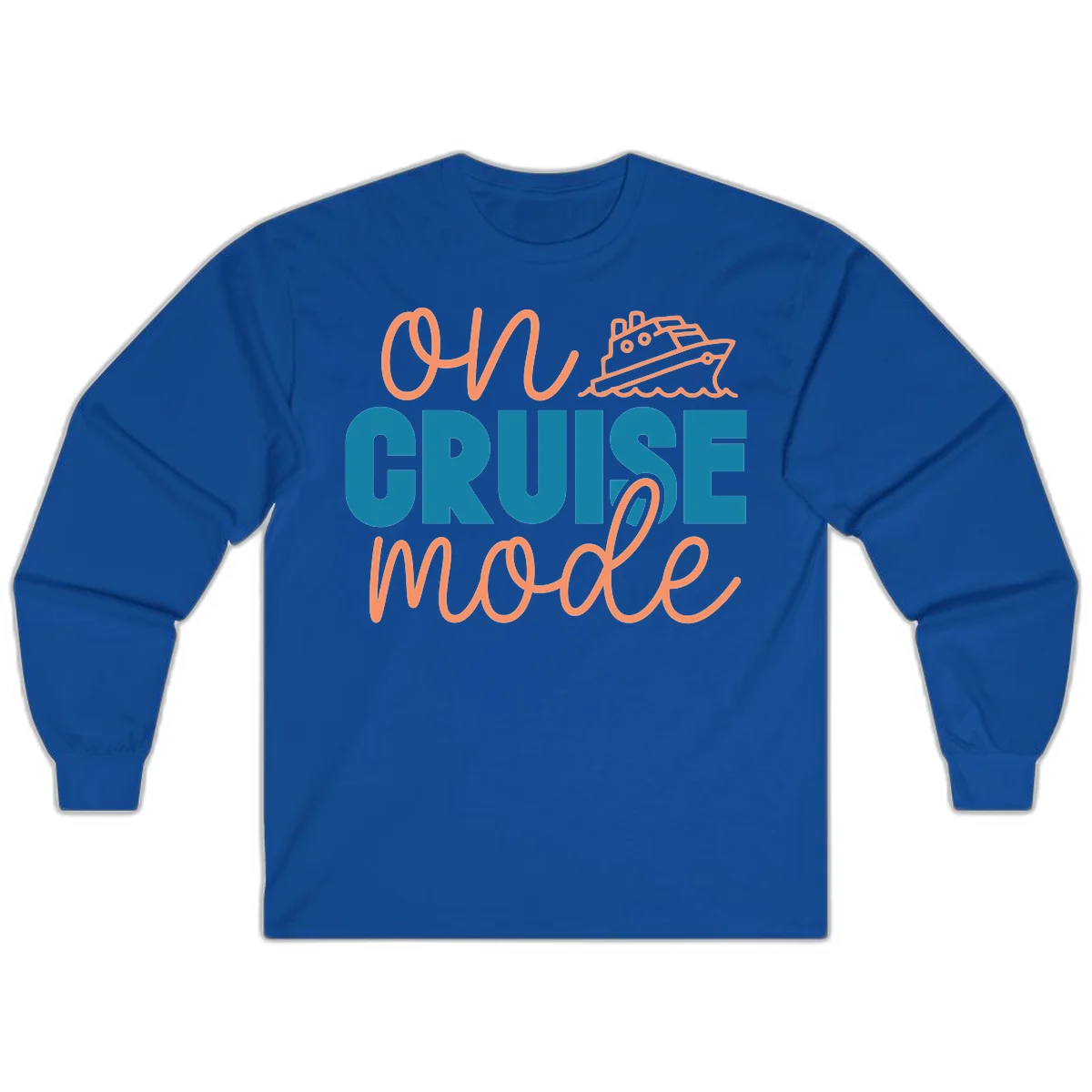 Ahoy Cruise Mode Long Sleeve Tee in Royal