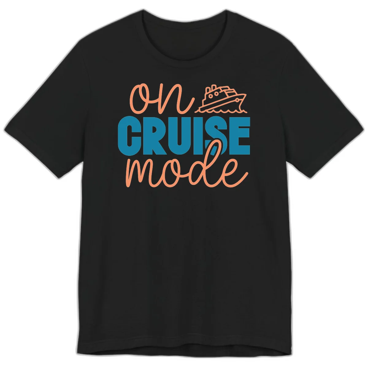 Ahoy Cruise Mode Premium T-Shirt in Black