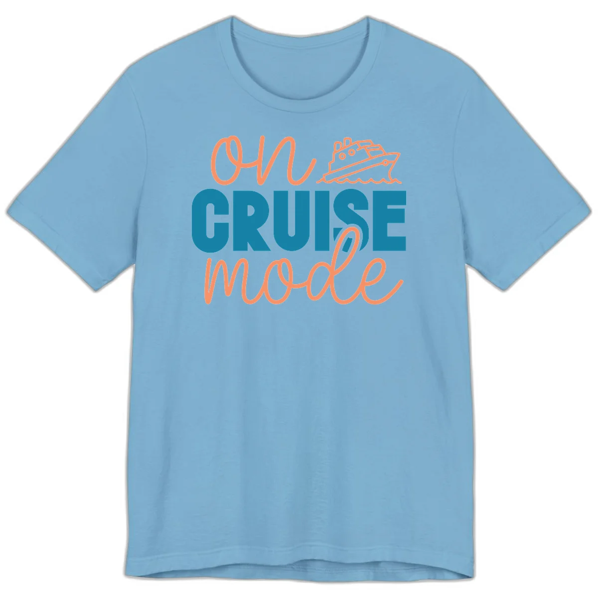 Ahoy Cruise Mode Premium T-Shirt in Ocean Blue