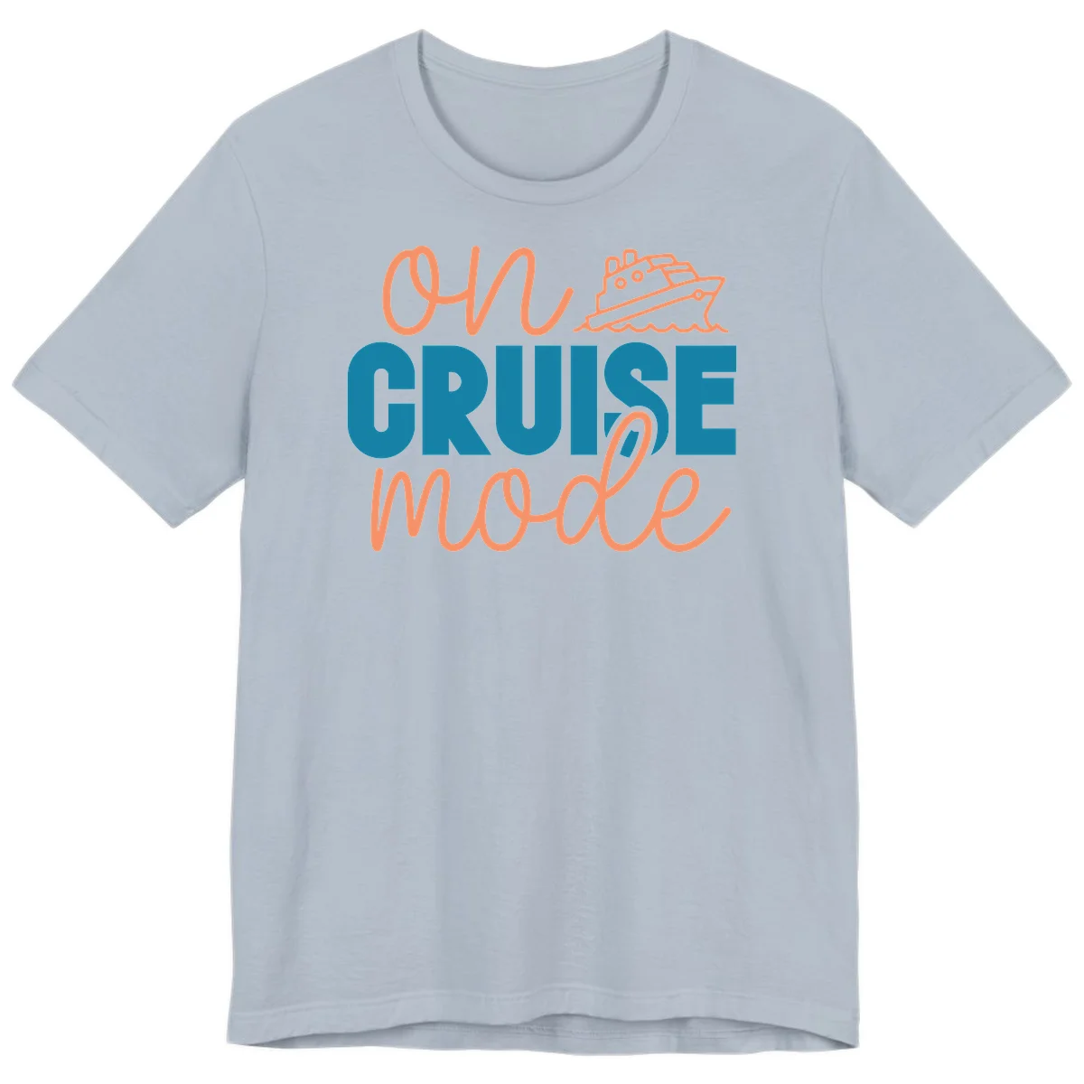 Ahoy Cruise Mode Premium T-Shirt in Light Blue