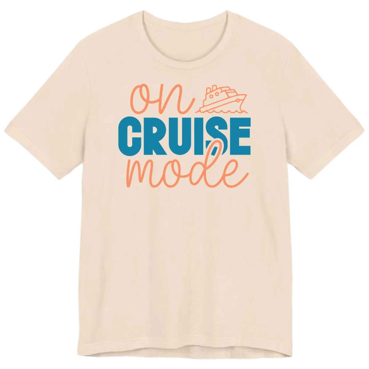 Ahoy Cruise Mode Premium T-Shirt in Soft Cream
