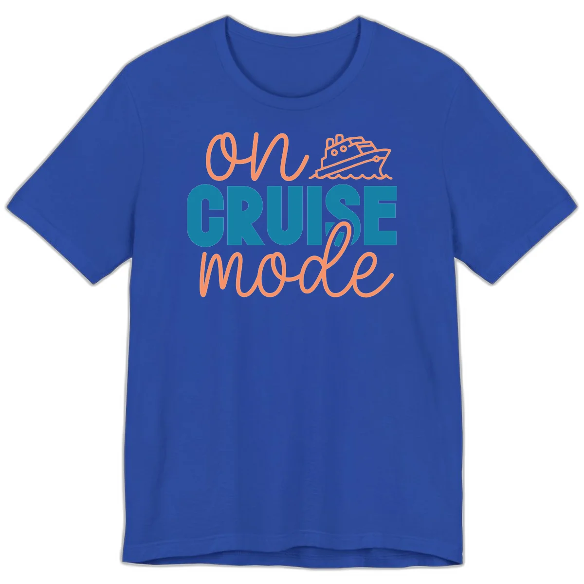Ahoy Cruise Mode Premium T-Shirt in True Royal