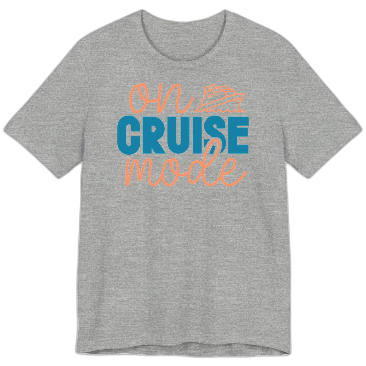 Ahoy Cruise Mode Premium T-Shirt in Athletic Heather