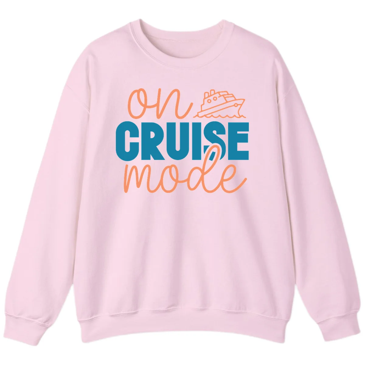 Ahoy Cruise Mode Sweatshirt in Light Pink