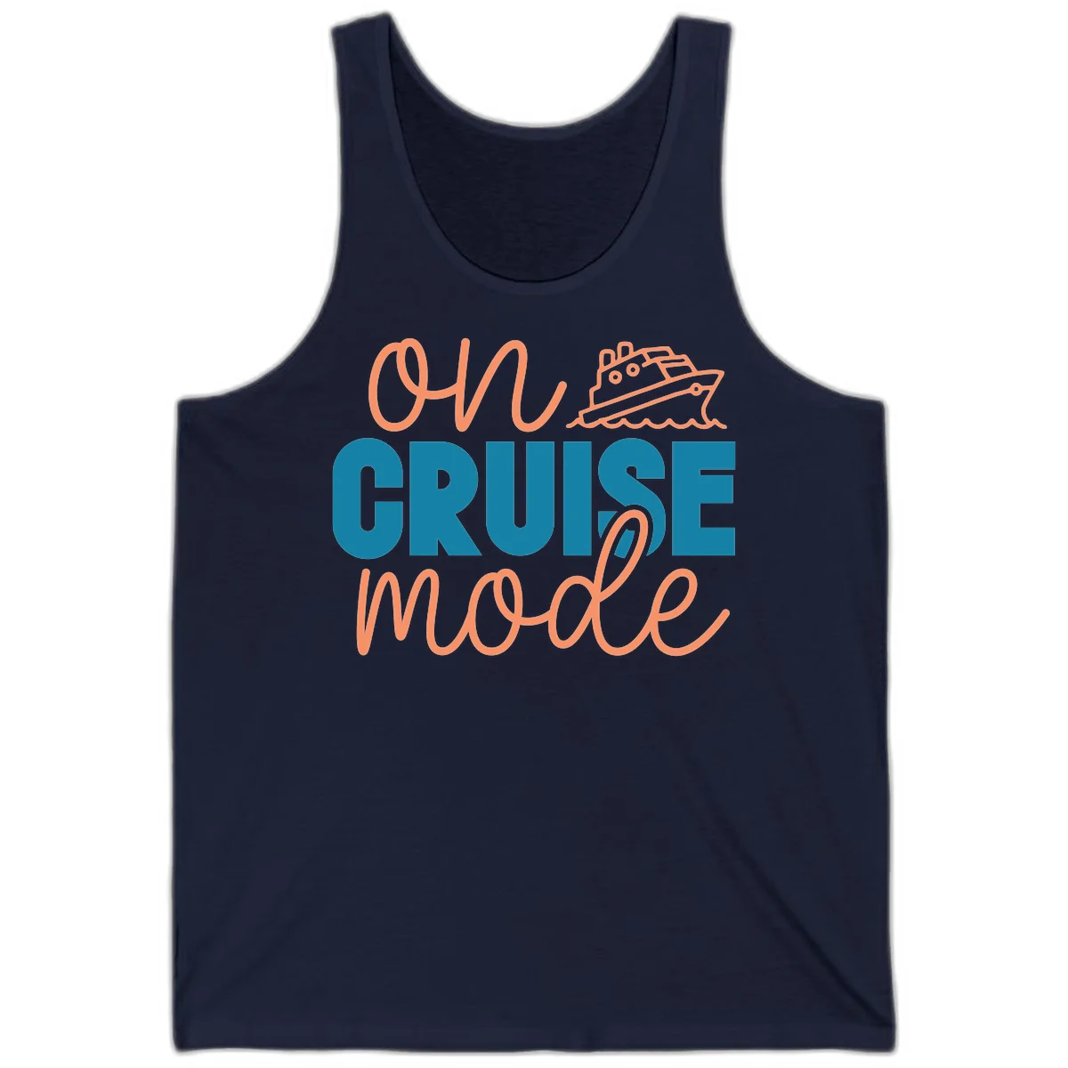 Ahoy Cruise Mode Tank Top in Navy