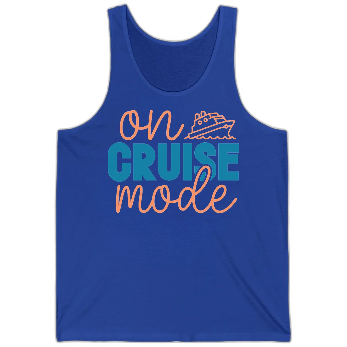 Ahoy Cruise Mode Tank Top in True Royal