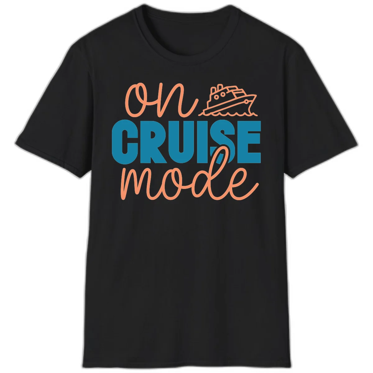 Ahoy Cruise Mode T-Shirt in Black